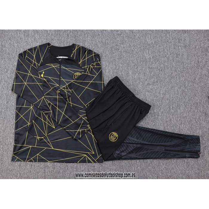 Chandal de Sudadera del Paris Saint-Germain Jordan Nino 23-24 Negro